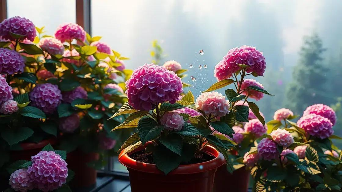 Essential watering techniques for your potted hydrangea