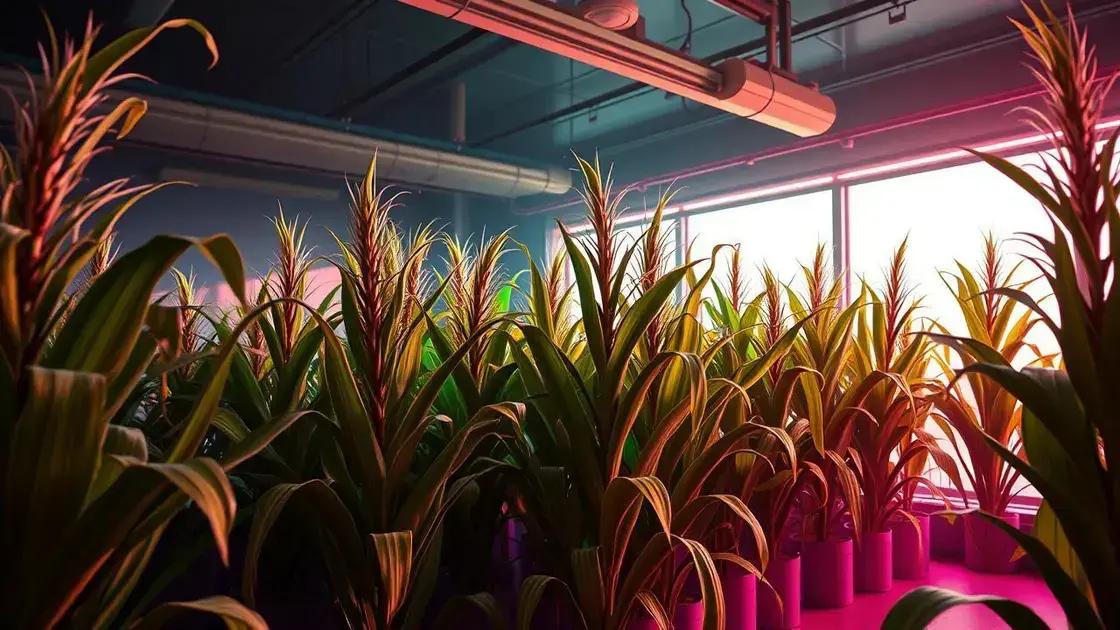 Optimal lighting conditions for indoor corn plants