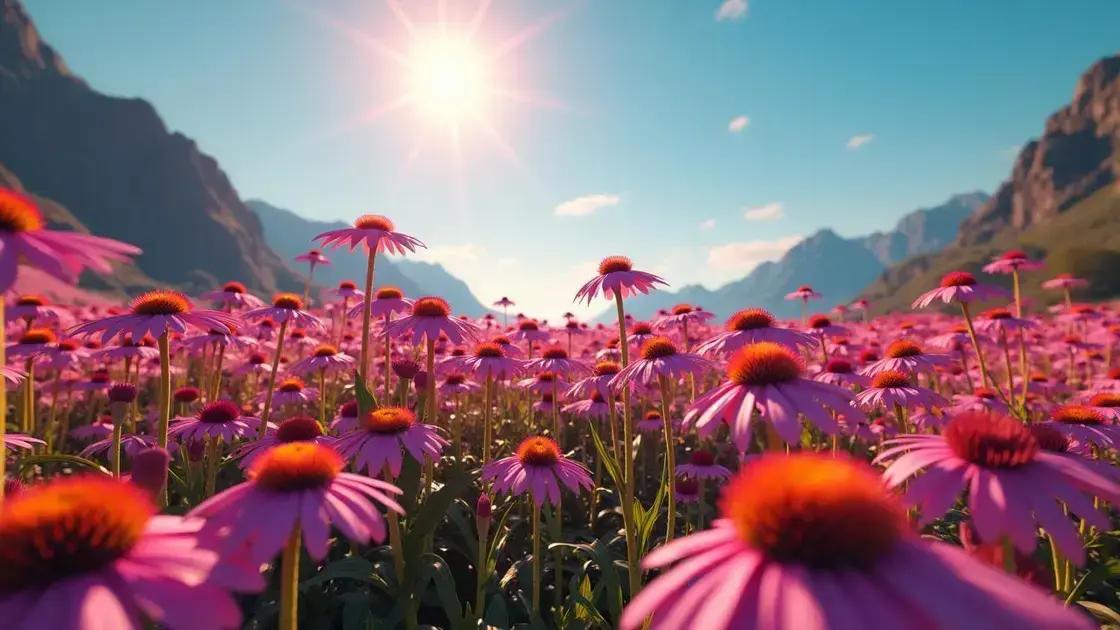 Optimal sunlight conditions for thriving echinacea