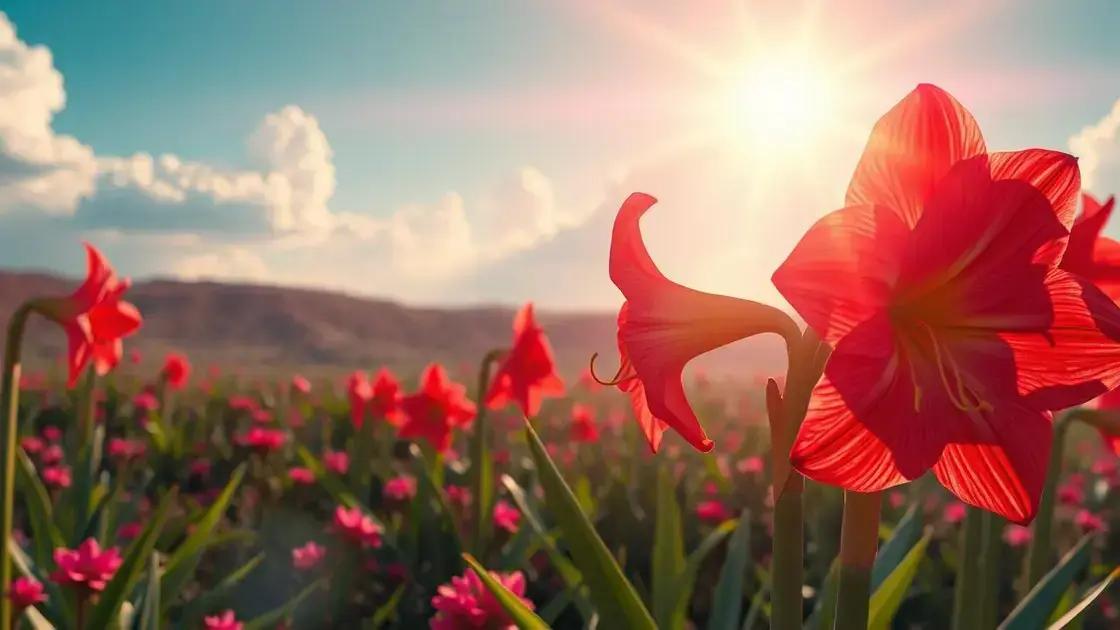 Optimal sunlight conditions for vibrant amaryllis blooms