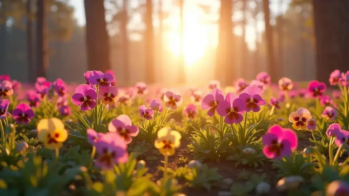 Optimal sunlight conditions for vibrant pansies