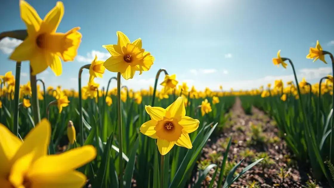 Optimal sunlight requirements for daffodil growth