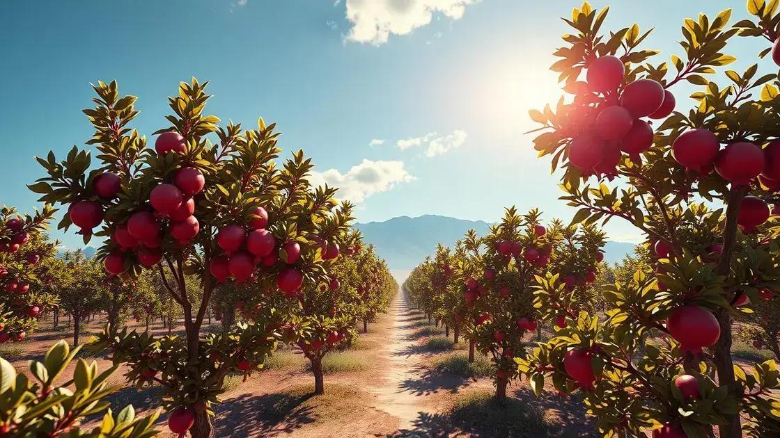 Optimal sunlight requirements for thriving pomegranate trees