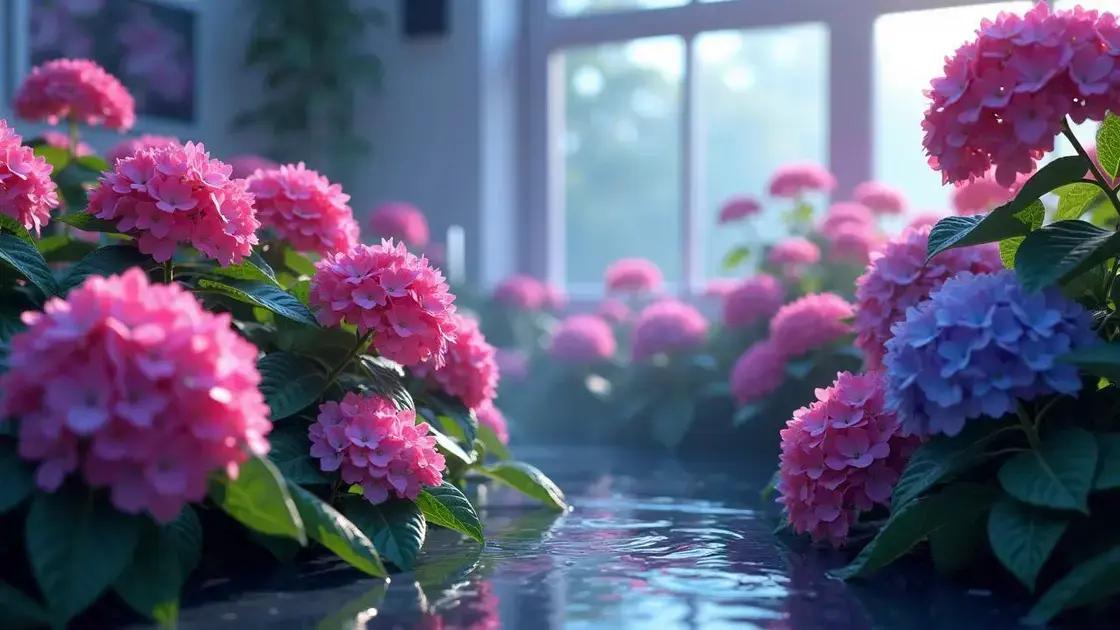 Watering techniques to boost indoor hydrangea health