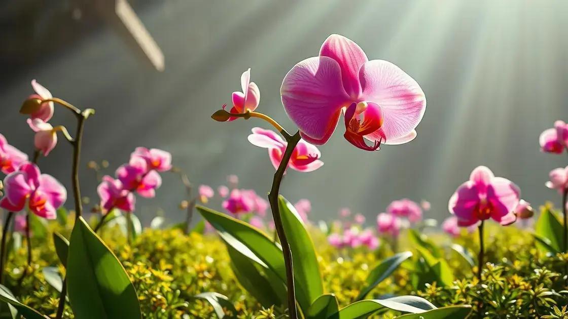 Optimal sunlight exposure for orchid health